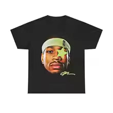 Allen Iverson Black and Green Tee
