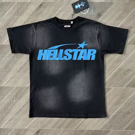 Hellstar Black and Blue Gel Tee