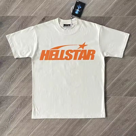 Hellstar Orange and White Gel Tee