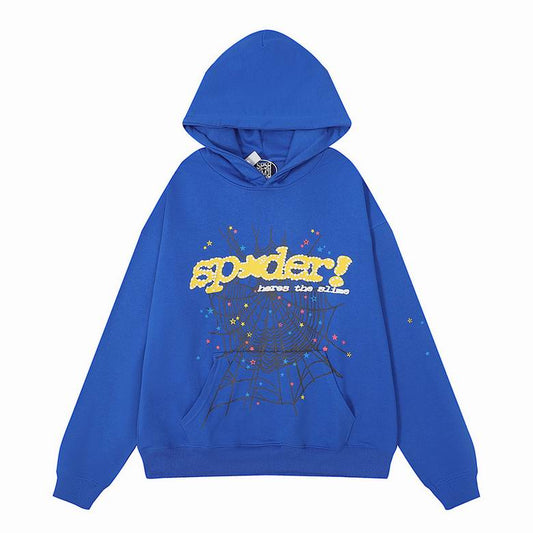 Sp5der Blue and Yellow Hoodie