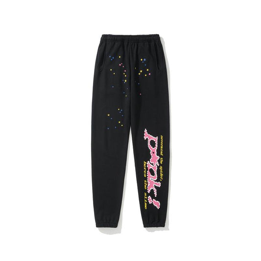 Sp5der Black Pink Pants