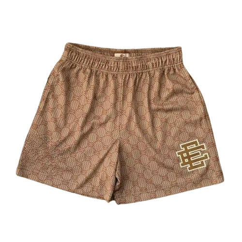 Eric Emanuel Brown Monogram Shorts
